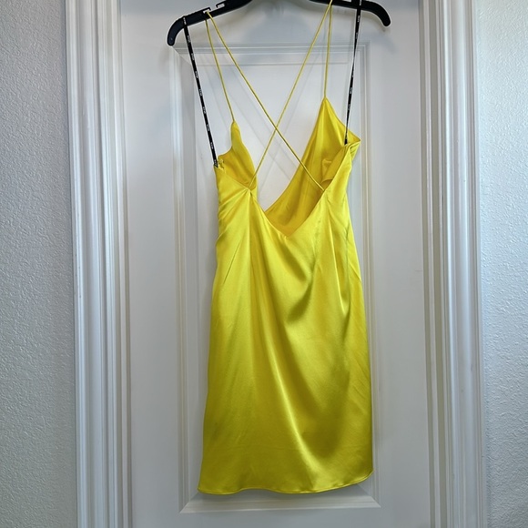 SER.O.YA LEAH SILK DRESS in BRIGHT 💛 yelllw Size‎ Small - Picture 7 of 13